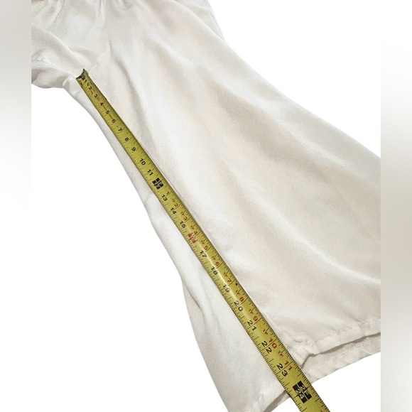 Bryn Walker 100% Linen Pull On Crop Wide Leg OSCA Pant Ivory Womens M Casual USA - Picture 10 of 14